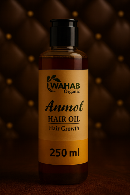 𝐖𝐚𝐡𝐚𝐛 𝐎𝐫𝐠𝐚𝐧𝐢𝐜 𝐀𝐧𝐦𝐨𝐥 𝐇𝐚𝐢𝐫 𝐎𝐢𝐥 – 𝟐𝟓𝟎𝐦𝐥 | 𝐏𝐫𝐞𝐦𝐢𝐮𝐦 𝐇𝐞𝐫𝐛𝐚𝐥 𝐅𝐨𝐫𝐦𝐮𝐥𝐚 𝐟𝐨𝐫 𝐅𝐚𝐬𝐭 𝐇𝐚𝐢𝐫 𝐆𝐫𝐨𝐰𝐭𝐡