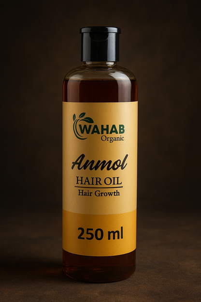 𝐖𝐚𝐡𝐚𝐛 𝐎𝐫𝐠𝐚𝐧𝐢𝐜 𝐀𝐧𝐦𝐨𝐥 𝐇𝐚𝐢𝐫 𝐎𝐢𝐥 – 𝟐𝟓𝟎𝐦𝐥 | 𝐏𝐫𝐞𝐦𝐢𝐮𝐦 𝐇𝐞𝐫𝐛𝐚𝐥 𝐅𝐨𝐫𝐦𝐮𝐥𝐚 𝐟𝐨𝐫 𝐅𝐚𝐬𝐭 𝐇𝐚𝐢𝐫 𝐆𝐫𝐨𝐰𝐭𝐡