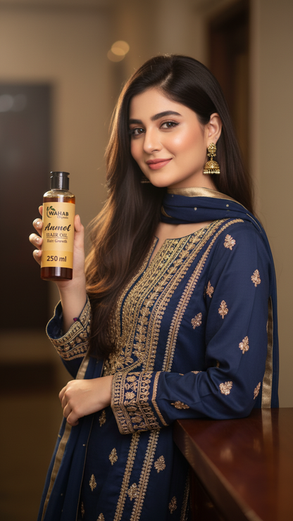 𝐖𝐚𝐡𝐚𝐛 𝐎𝐫𝐠𝐚𝐧𝐢𝐜 𝐀𝐧𝐦𝐨𝐥 𝐇𝐚𝐢𝐫 𝐎𝐢𝐥 – 𝟐𝟓𝟎𝐦𝐥 | 𝐏𝐫𝐞𝐦𝐢𝐮𝐦 𝐇𝐞𝐫𝐛𝐚𝐥 𝐅𝐨𝐫𝐦𝐮𝐥𝐚 𝐟𝐨𝐫 𝐅𝐚𝐬𝐭 𝐇𝐚𝐢𝐫 𝐆𝐫𝐨𝐰𝐭𝐡